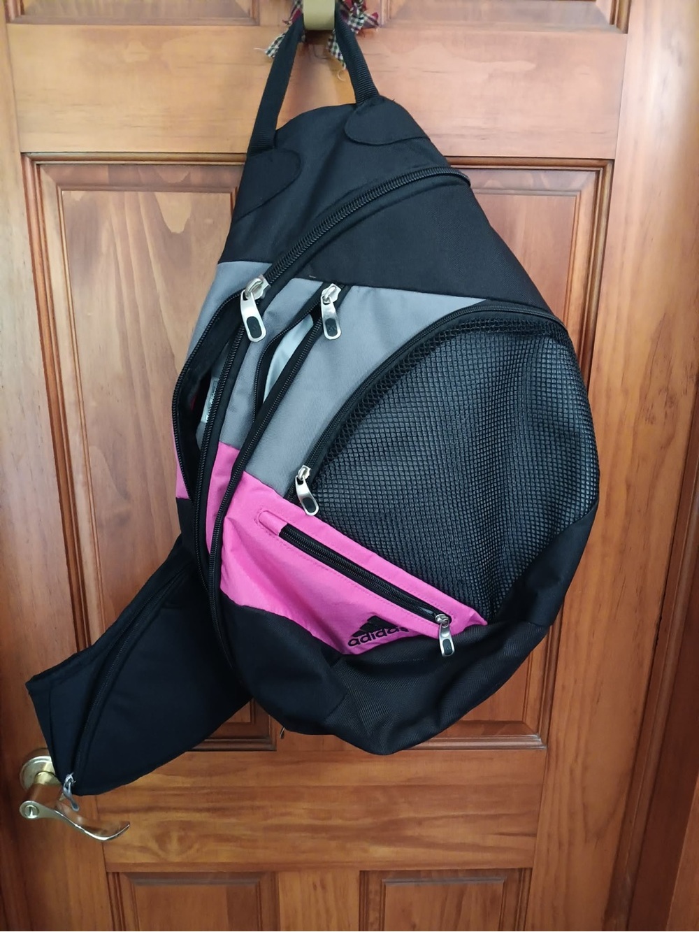 Adidas LoadSpring Sling Backpack Y2K Crossbody One Shoulder Pink Black Bag